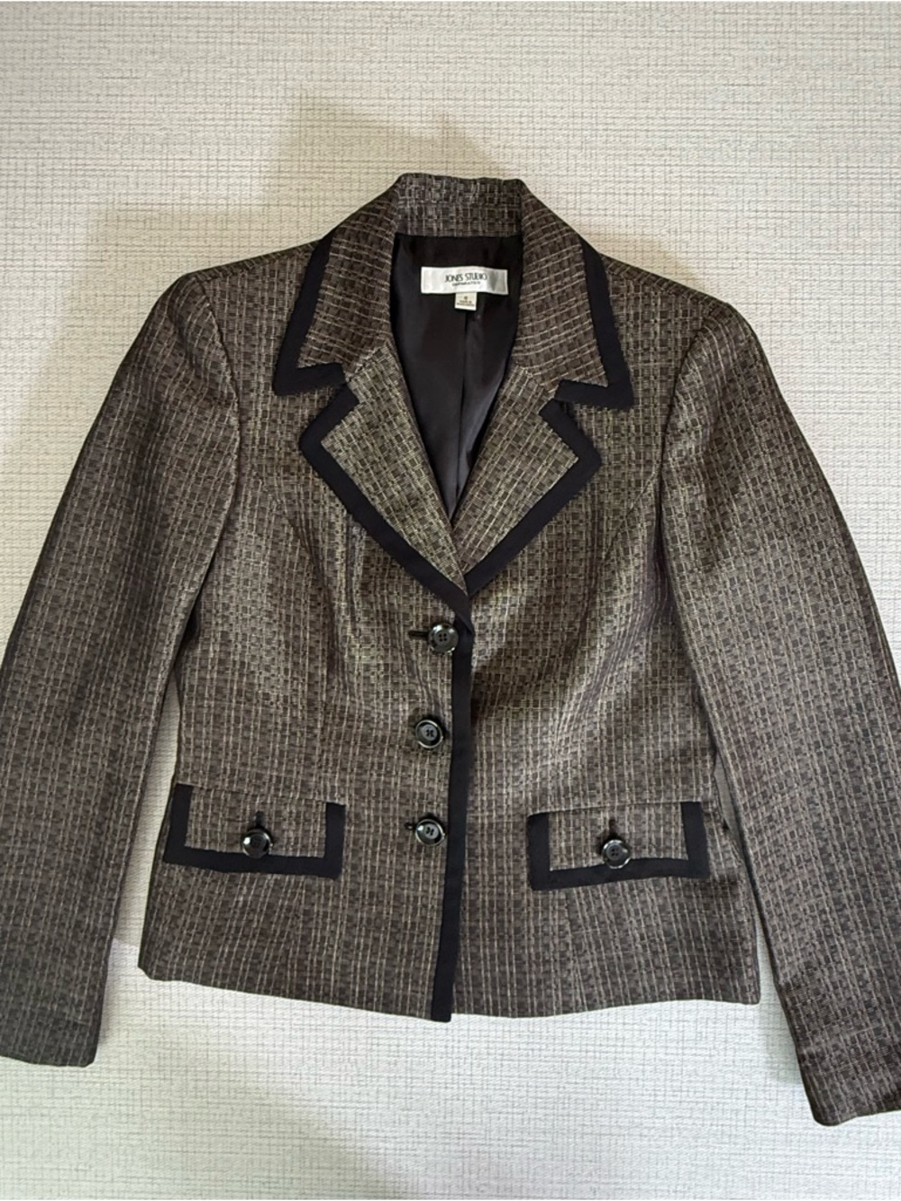 Jones Studio Brown Separate Blazer - Classic Tailored Jacket - Picture 6 of 6